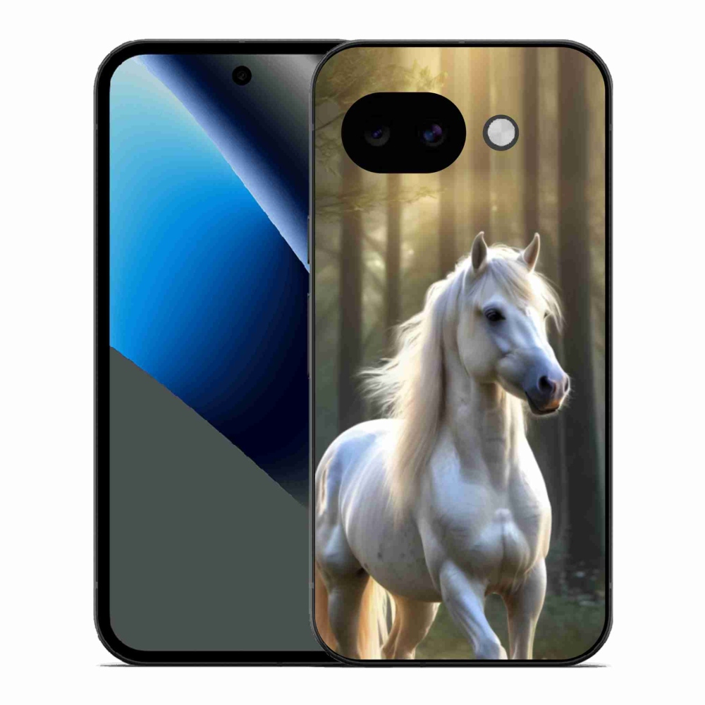 Gélový kryt mmCase na Google Pixel 10a - biely kôň 3