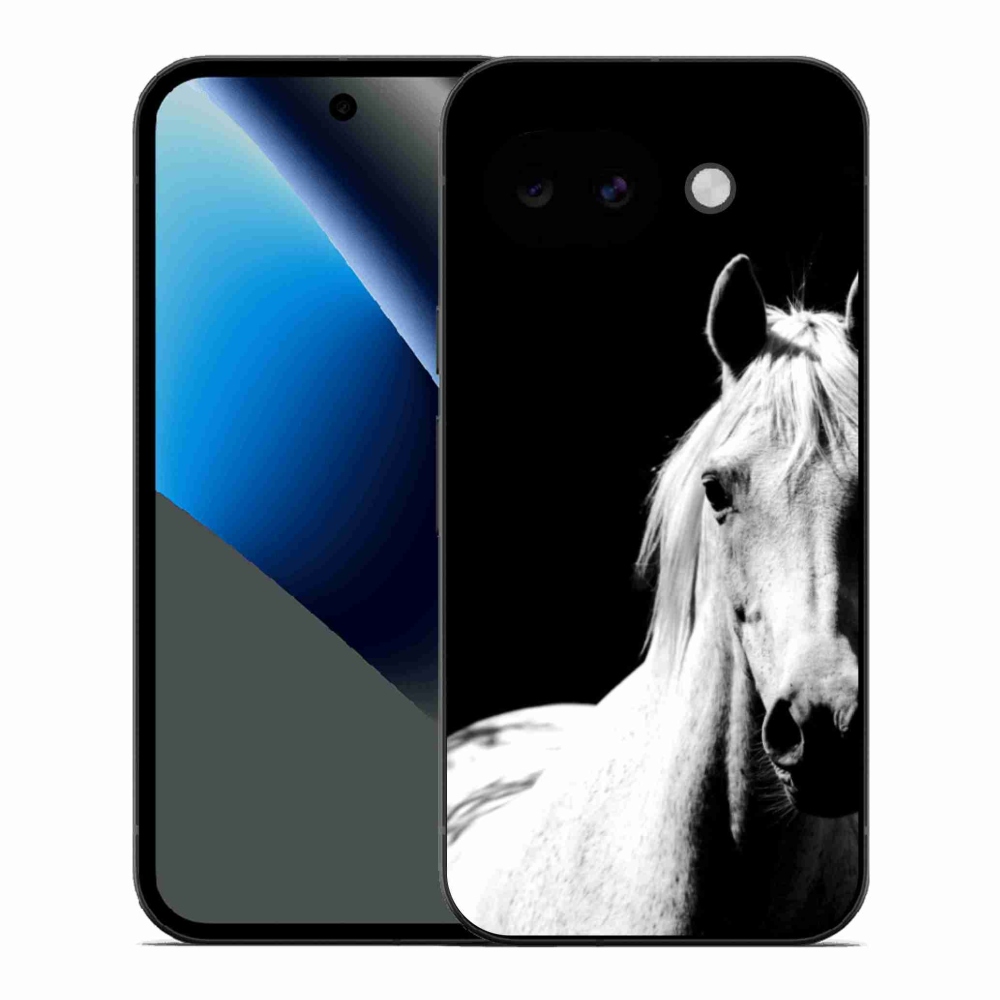 Gélový kryt mmCase na Google Pixel 10a - biely kôň 5