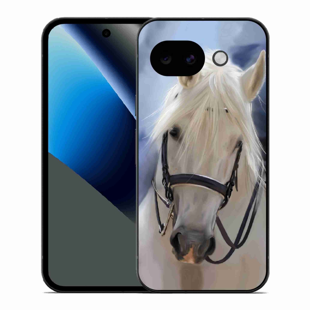 Gélový kryt mmCase na Google Pixel 10a - biely kôň