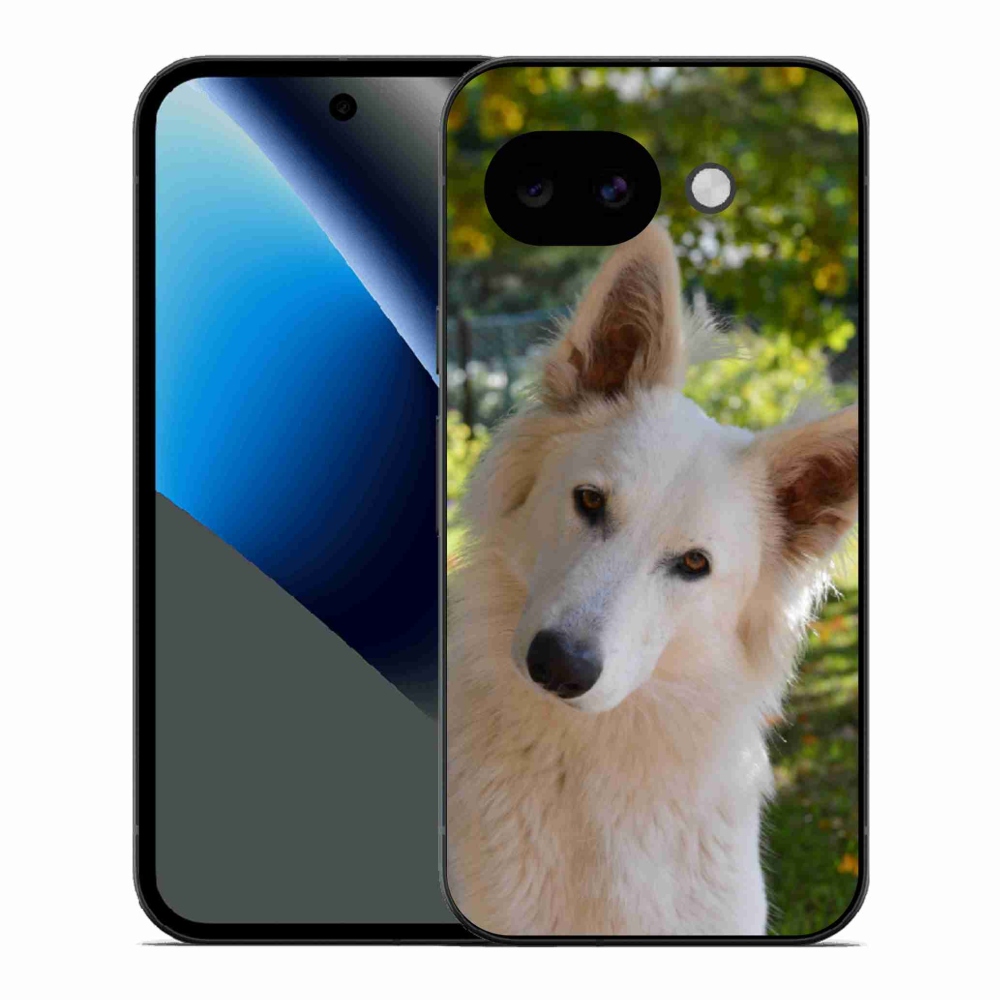 Gélový kryt mmCase na Google Pixel 10a - biely švajčiarsky ovčiak 1