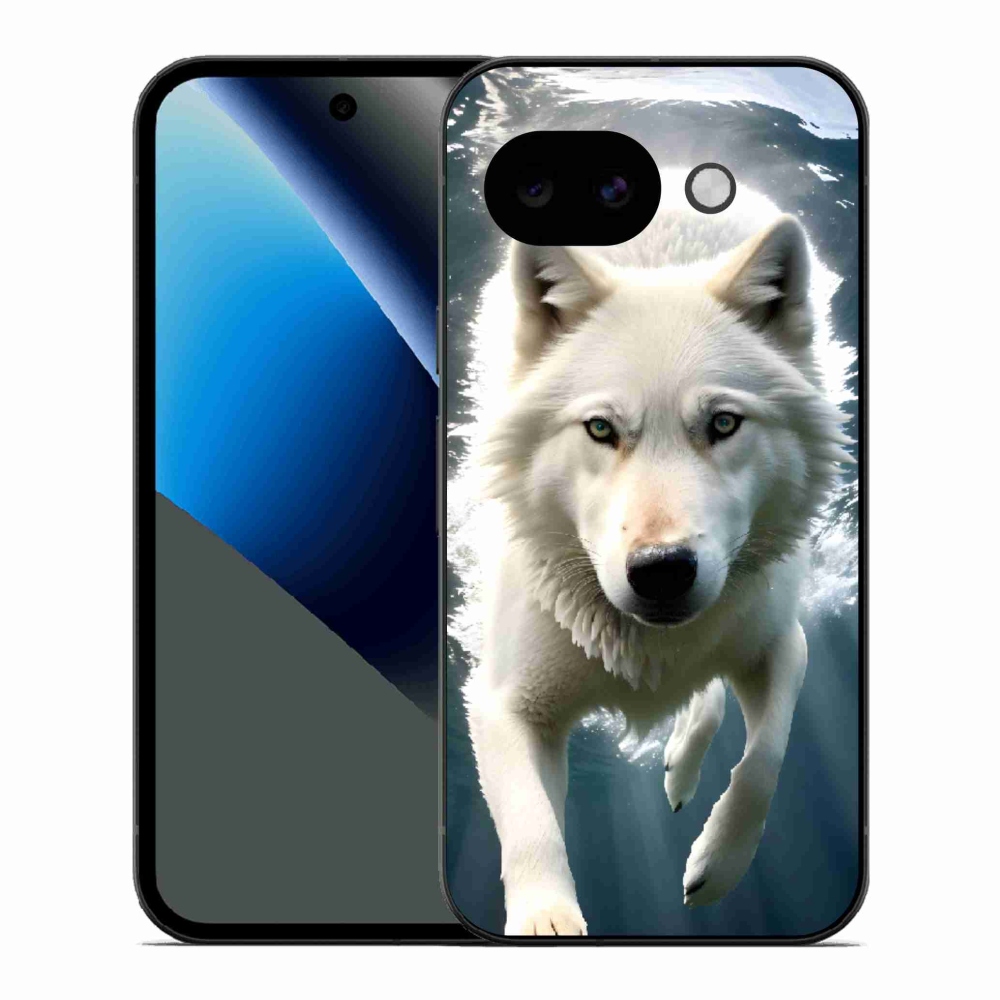 Gélový kryt mmCase na Google Pixel 10a - biely vlk