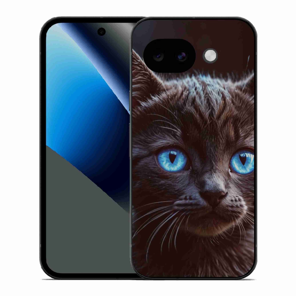 Gélový kryt mmCase na Google Pixel 10a - čierne mačiatko 2