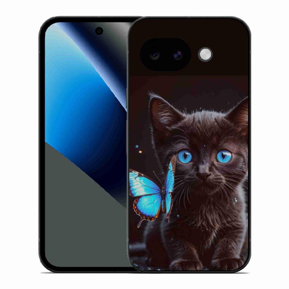 Gélový kryt mmCase na Google Pixel 10a - čierne mačiatko 3