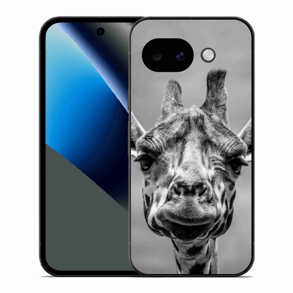 Gélový kryt mmCase na Google Pixel 10a - čiernobiela žirafa