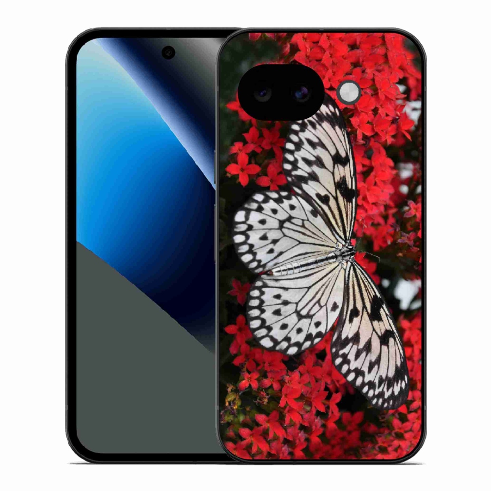Gélový kryt mmCase na Google Pixel 10a - čiernobiely motýľ 1