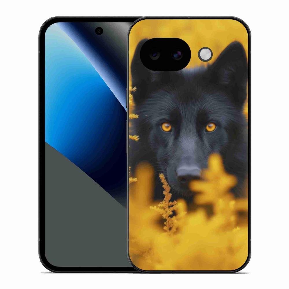 Gélový kryt mmCase na Google Pixel 10a - čierny vlk 2