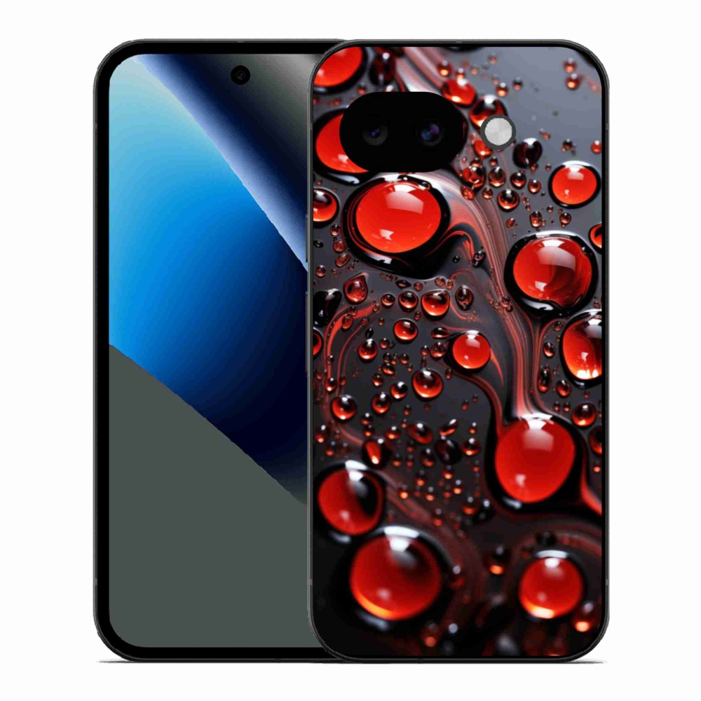 Gélový kryt mmCase na Google Pixel 10a - červené kvapky 2