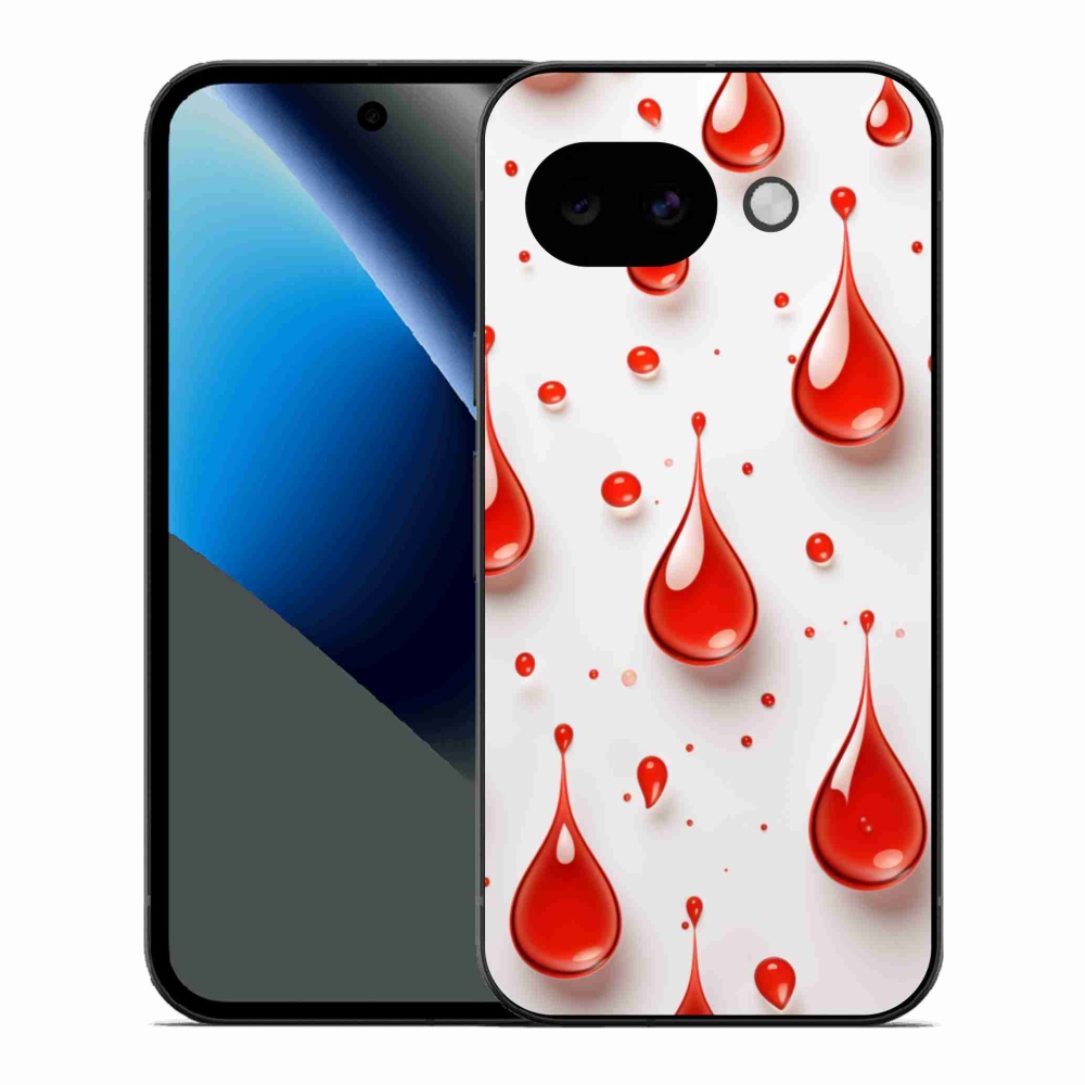 Gélový kryt mmCase na Google Pixel 10a - červené kvapky