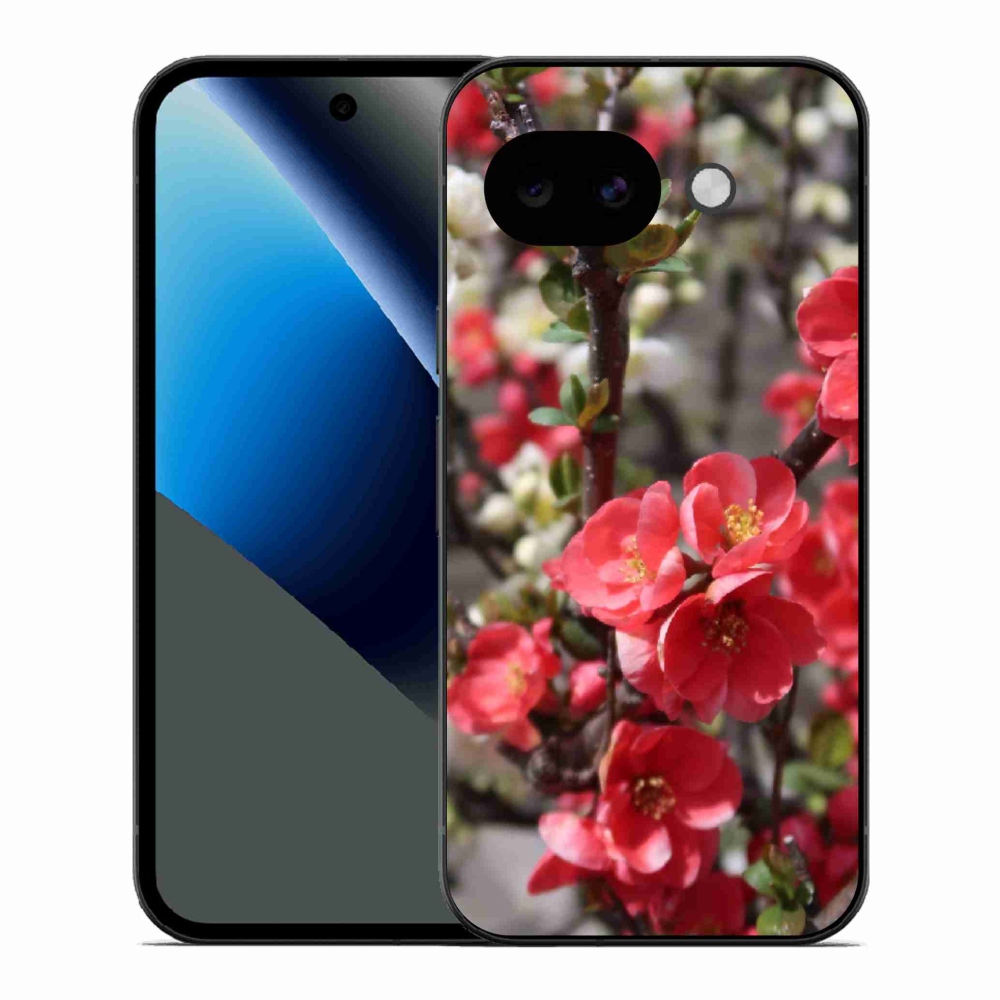 Gélový kryt mmCase na Google Pixel 10a - červené kvety