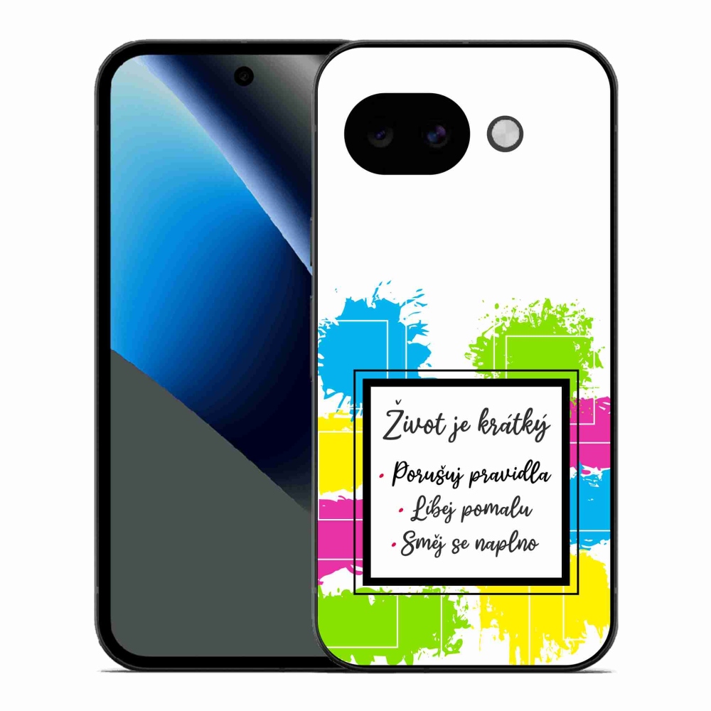 Gélový kryt mmCase na Google Pixel 10a - citát 5 biele pozadie