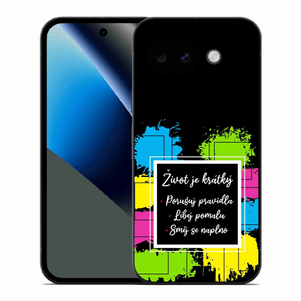 Gélový kryt mmCase na Google Pixel 10a - citát 5 čierne pozadie