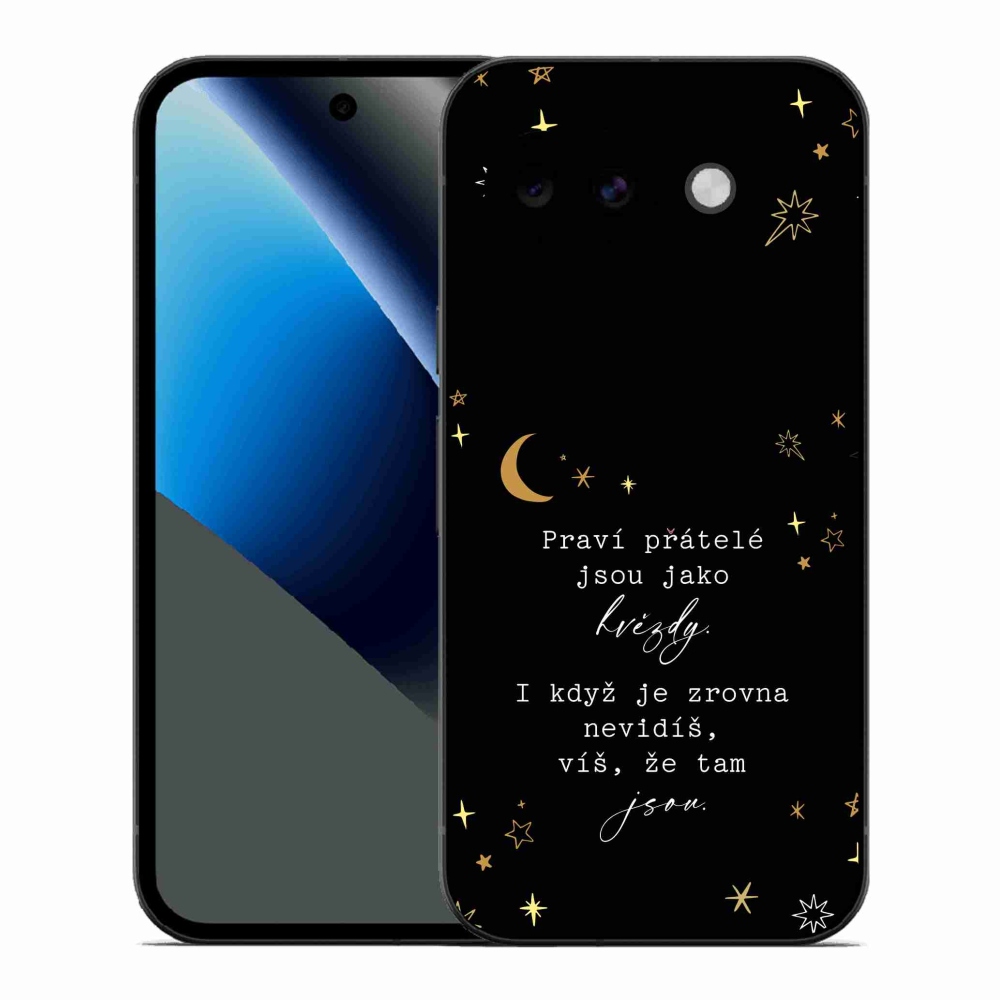 Gélový kryt mmCase na Google Pixel 10a - citát 6 čierne pozadie