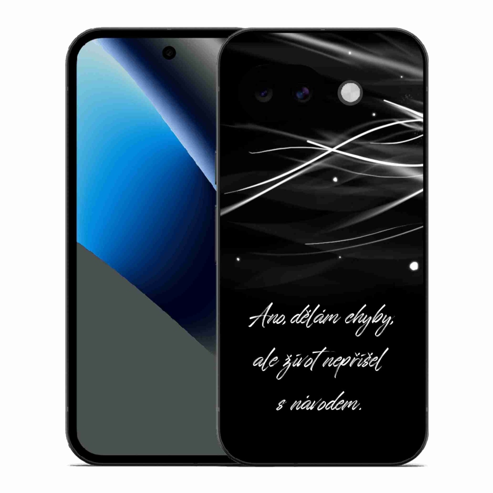 Gélový kryt mmCase na Google Pixel 10a - citát čierne pozadie