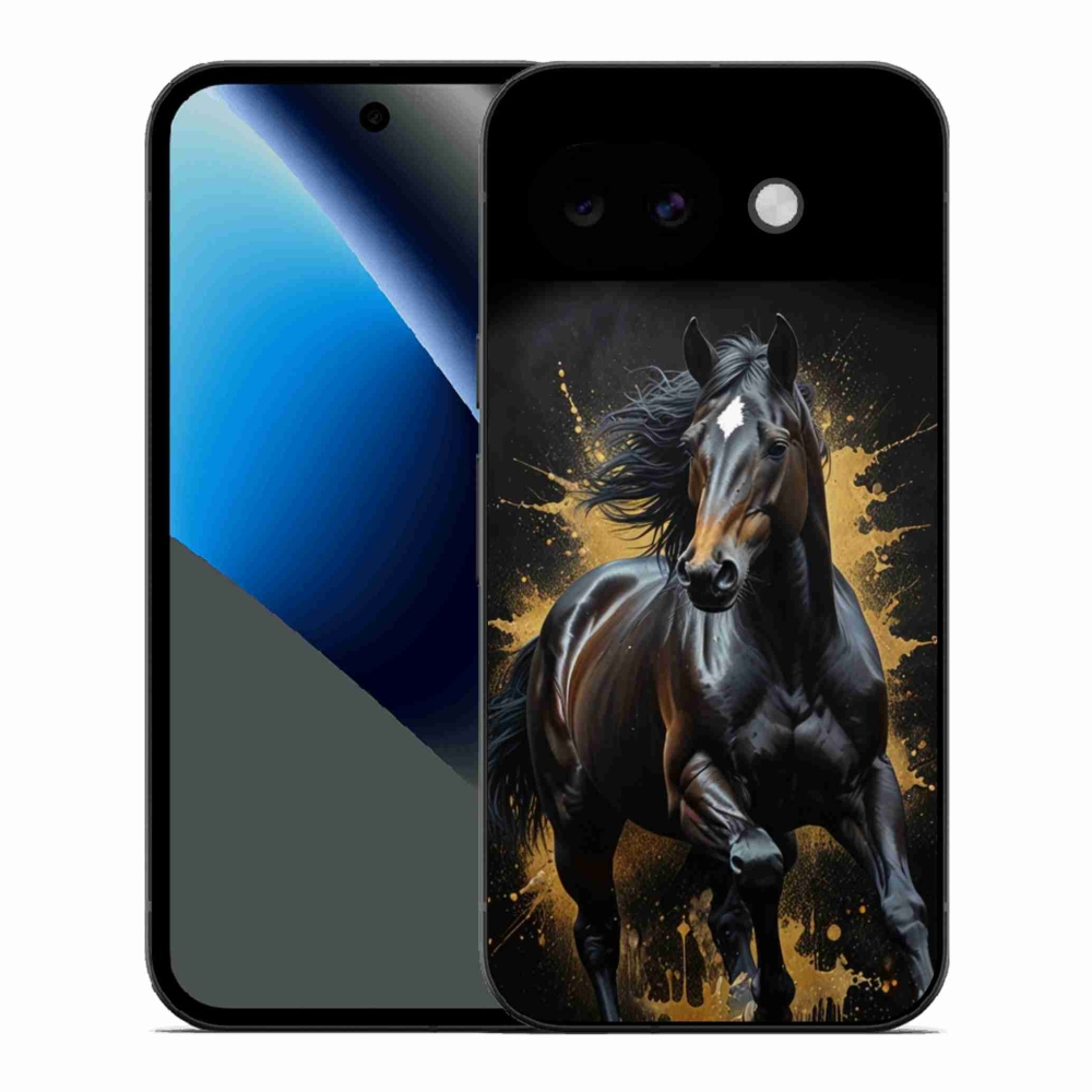 Gélový kryt mmCase na Google Pixel 10a - elegantný čierny žrebec