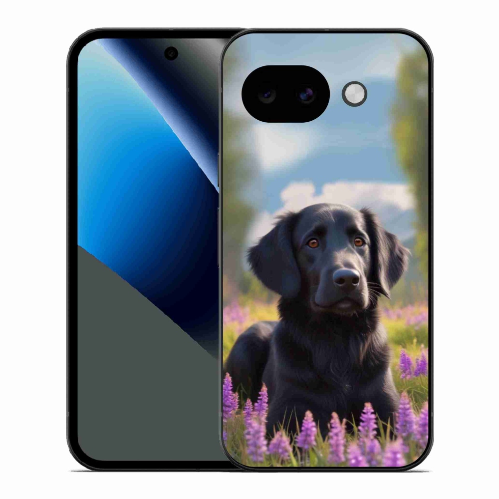 Gélový kryt mmCase na Google Pixel 10a - elegantný čierny retriever