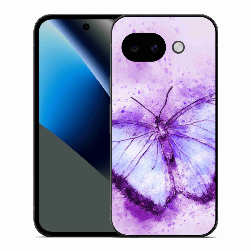 Gélový kryt mmCase na Google Pixel 10a - fialový motýľ