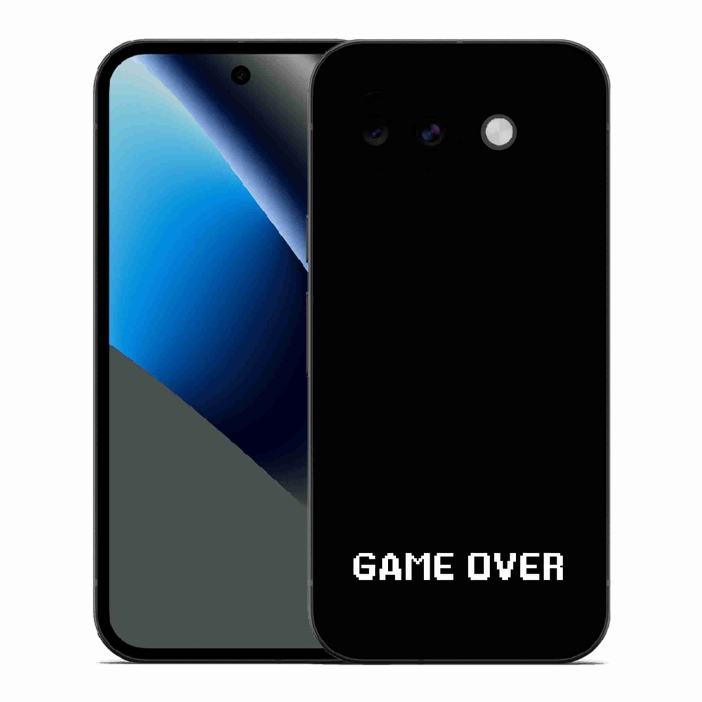 Gélový kryt mmCase na Google Pixel 10a - game over čierne pozadie