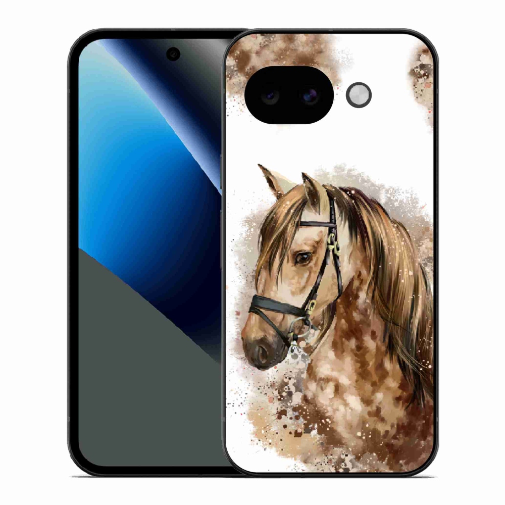 Gélový kryt mmCase na Google Pixel 10a - hnedý kreslený kôň