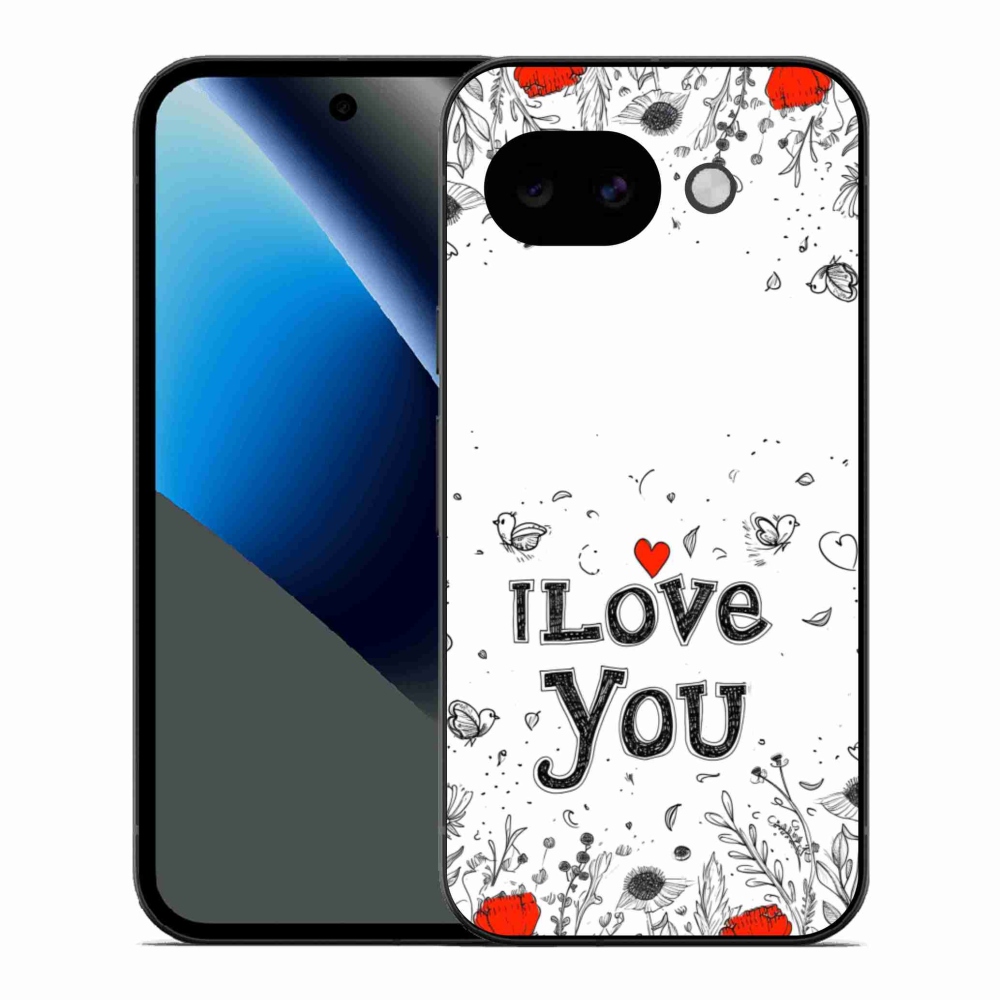 Gélový kryt mmCase na Google Pixel 10a - I love you biele pozadie