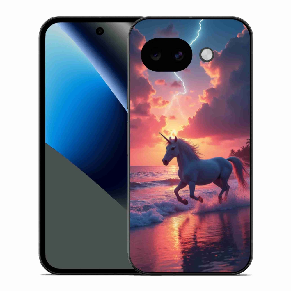 Gélový kryt mmCase na Google Pixel 10a - jednorožec na pláži