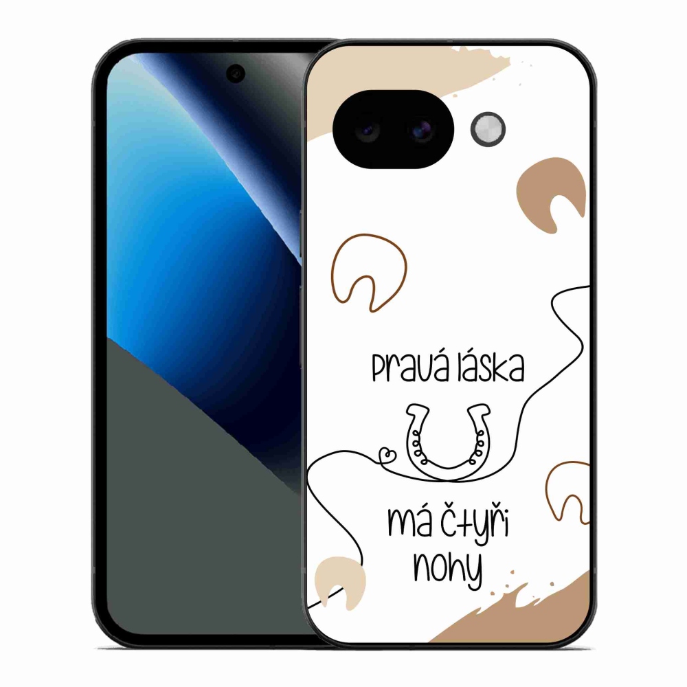 Gélový kryt mmCase na Google Pixel 10a - konský motív biele pozadie