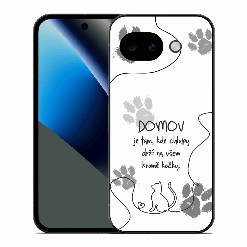 Gélový kryt mmCase na Google Pixel 10a - mačacie motív biele pozadie