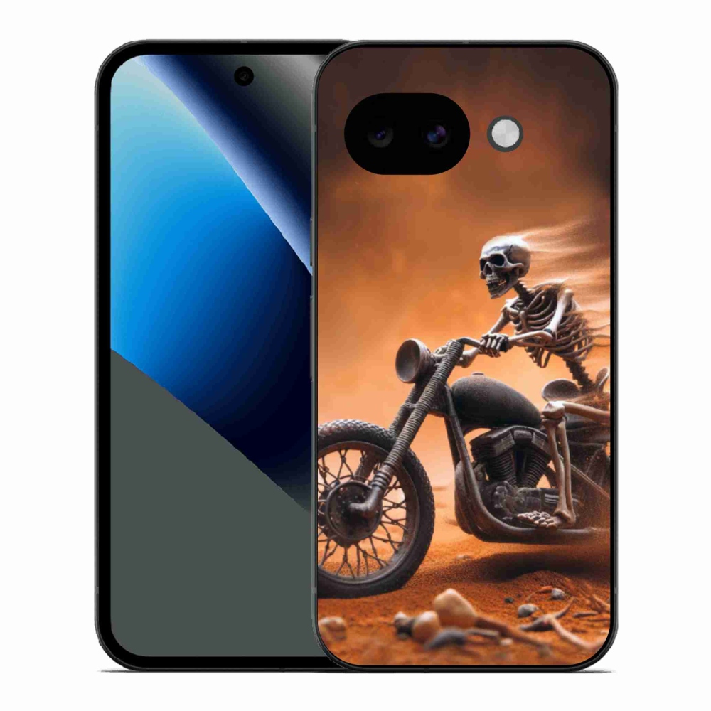 Gélový kryt mmCase na Google Pixel 10a - kostra na motorke