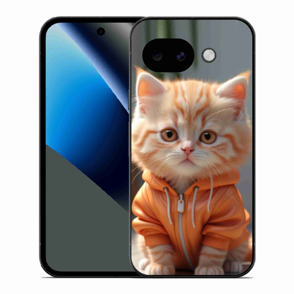 Gélový kryt mmCase na Google Pixel 10a - mačiatko v mikine