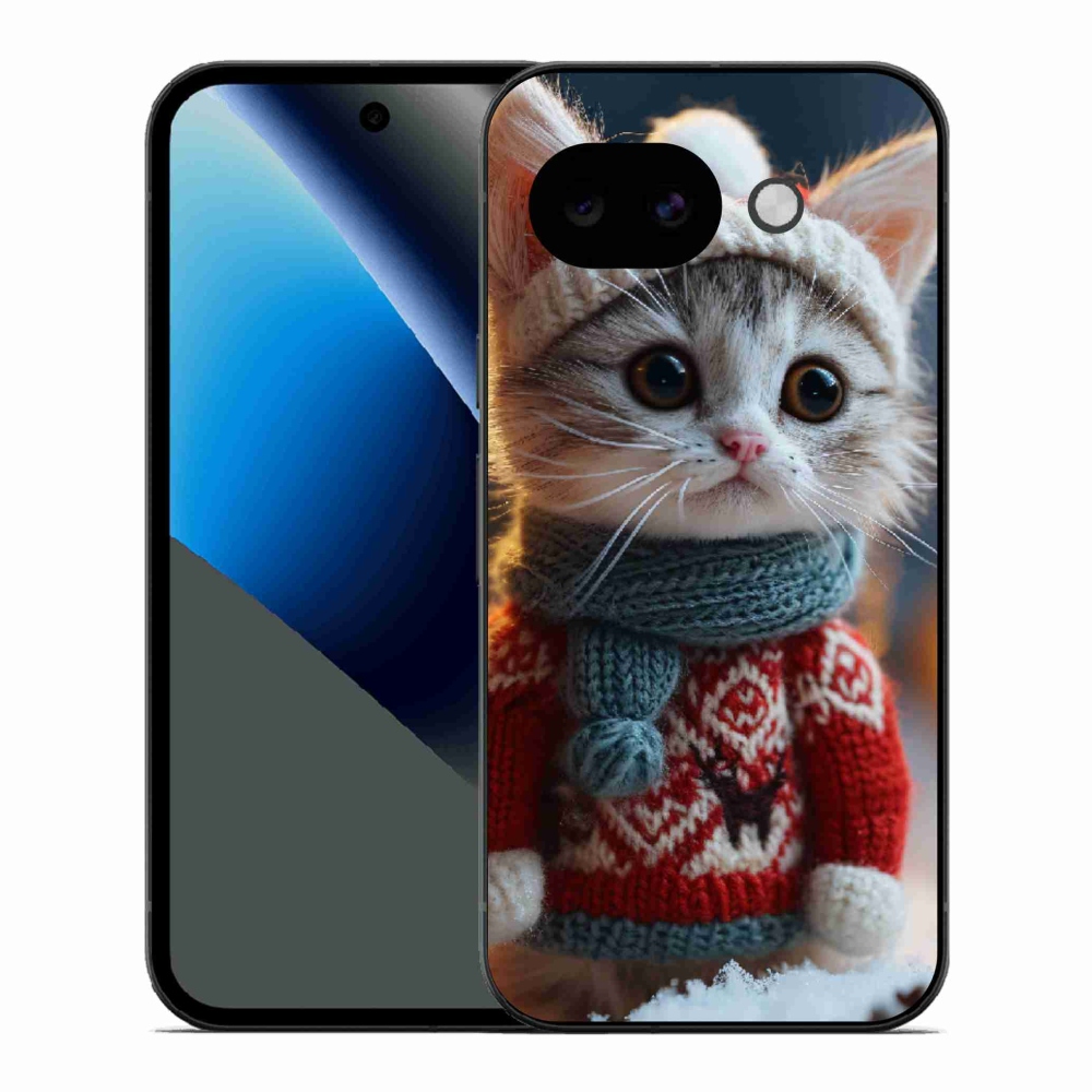 Gélový kryt mmCase na Google Pixel 10a - mačiatko vo svetri