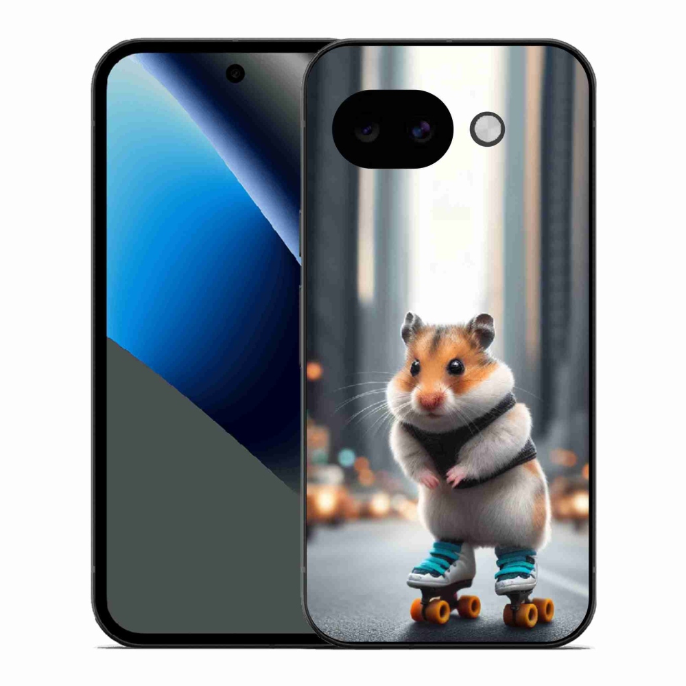 Gélový kryt mmCase na Google Pixel 10a - škrečok na korčuliach