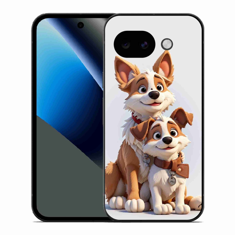 Gélový kryt mmCase na Google Pixel 10a - kreslenie psy