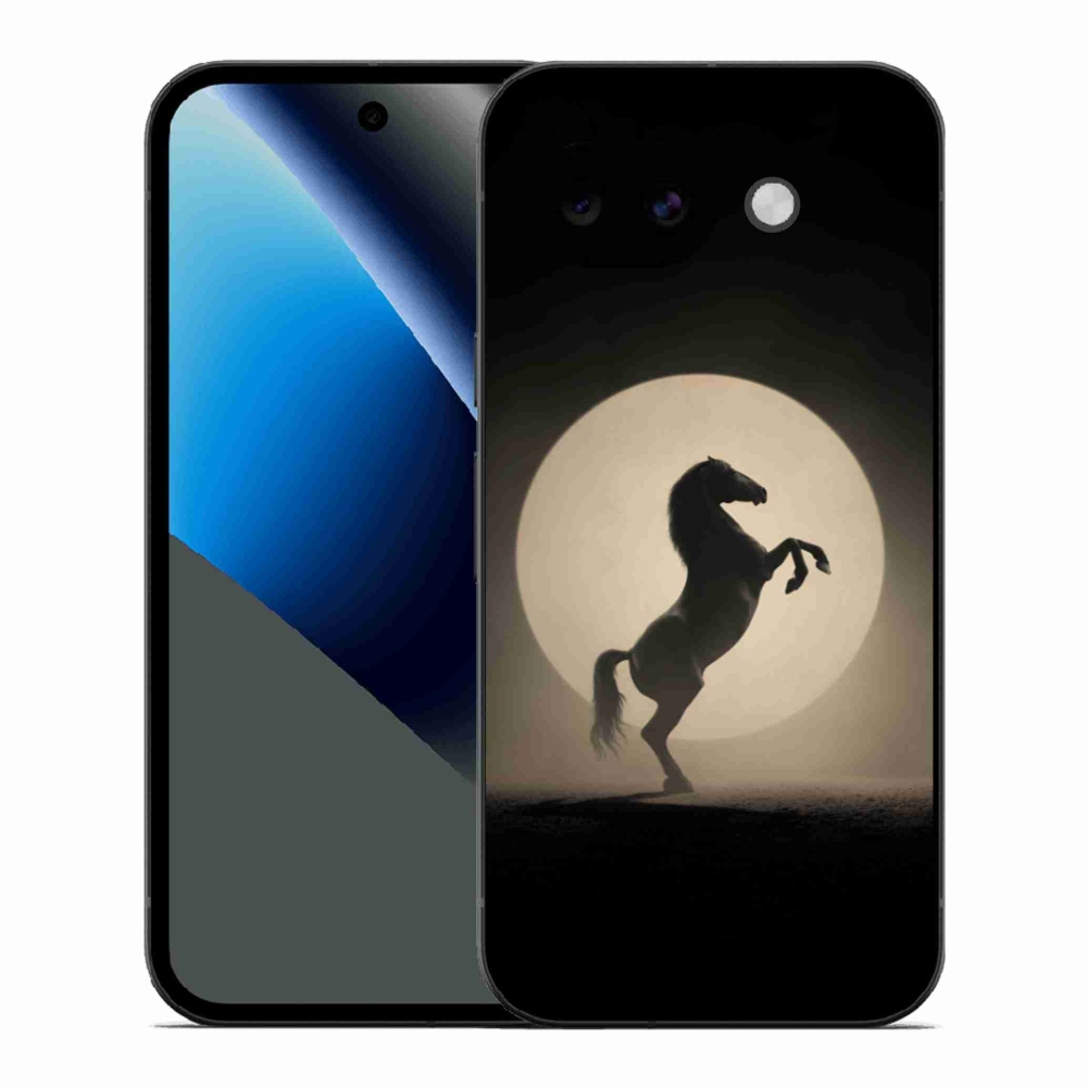 Gélový kryt mmCase na Google Pixel 10a - kôň v siluete