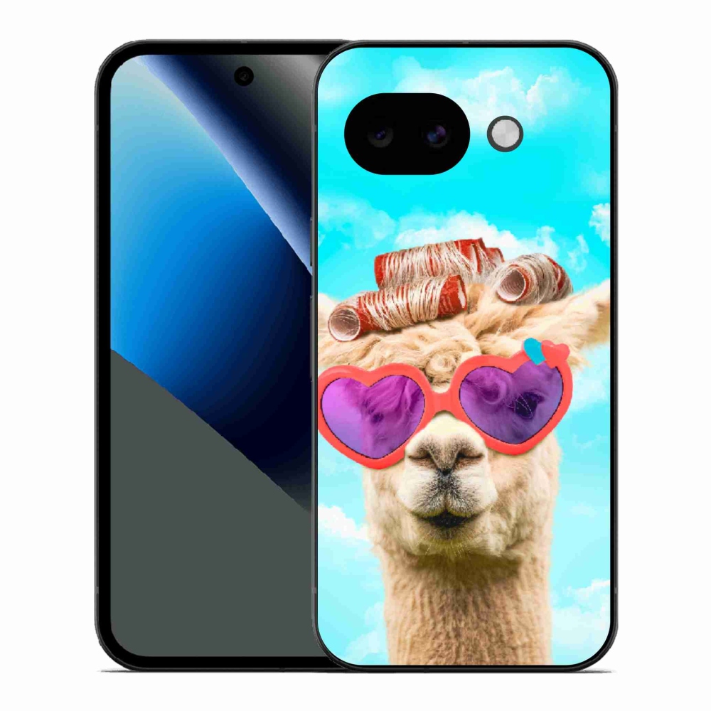 Gélový kryt mmCase na Google Pixel 10a - lama s okuliarmi