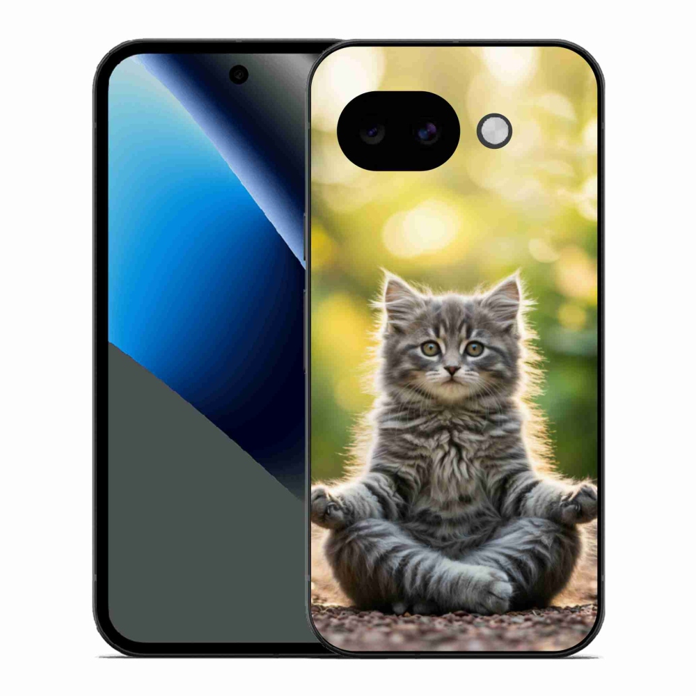 Gélový kryt mmCase na Google Pixel 10a - meditujúce mačiatko