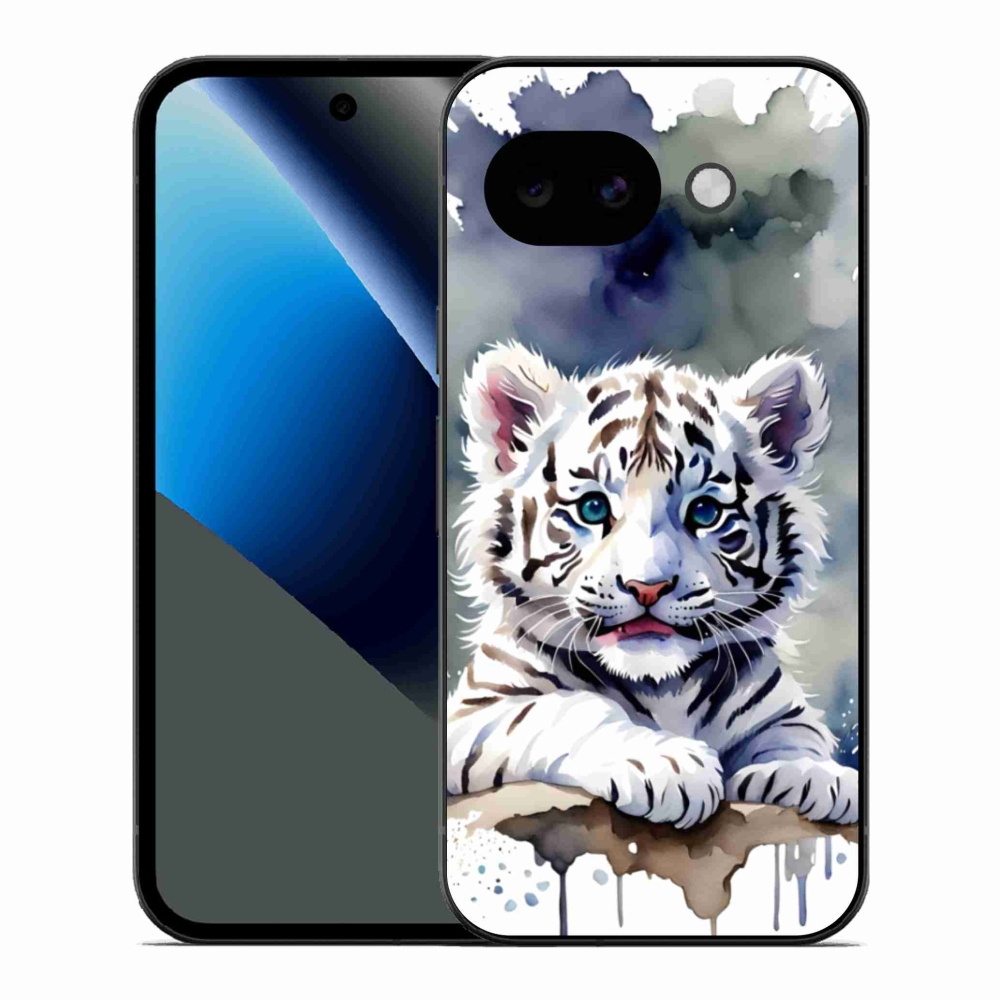 Gélový kryt mmCase na Google Pixel 10a - mláďa bieleho tigra