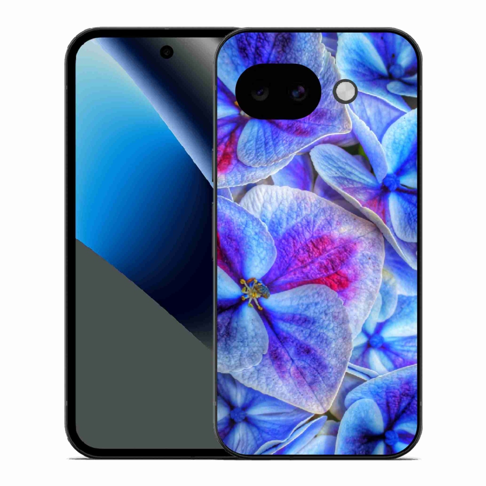 Gélový kryt mmCase na Google Pixel 10a - modré kvety 1