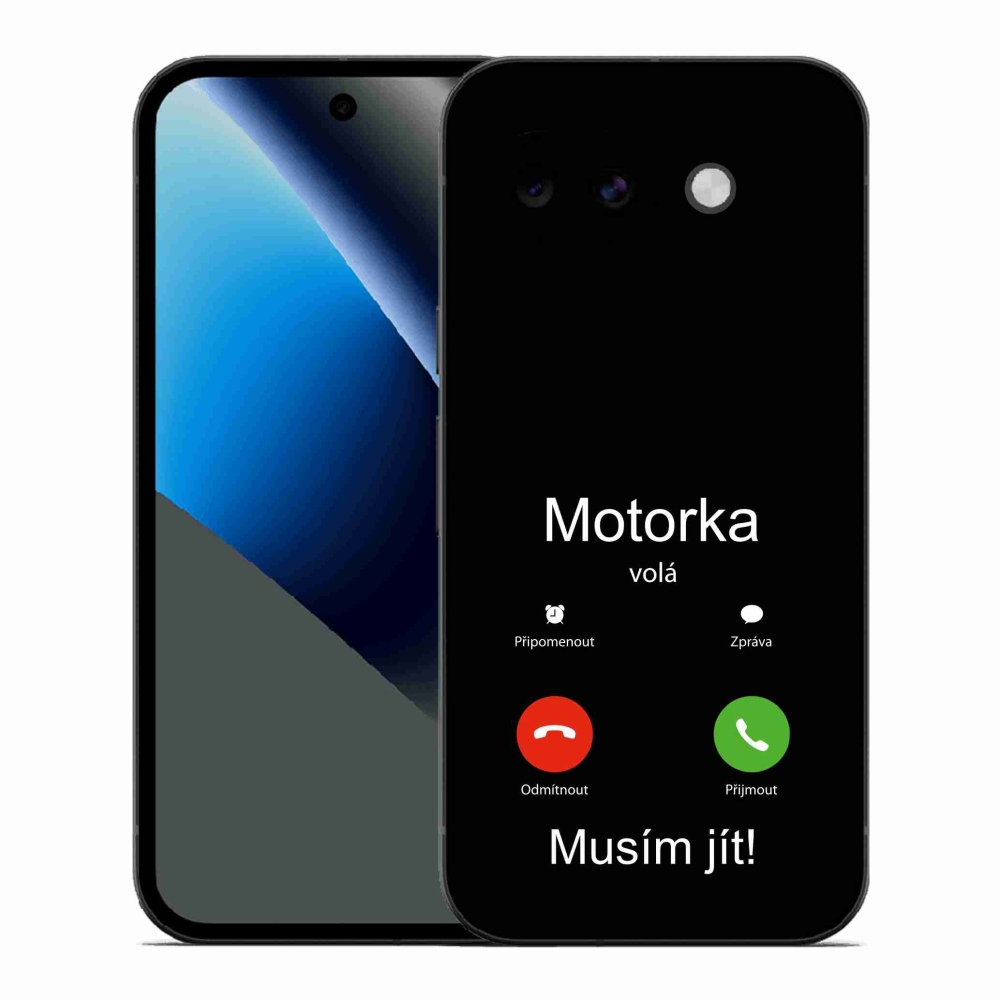 Gélový kryt mmCase na Google Pixel 10a - motorka volá čierne pozadie