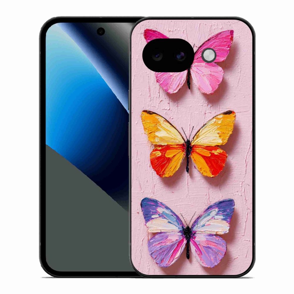 Gélový kryt mmCase na Google Pixel 10a - motýlia trojica