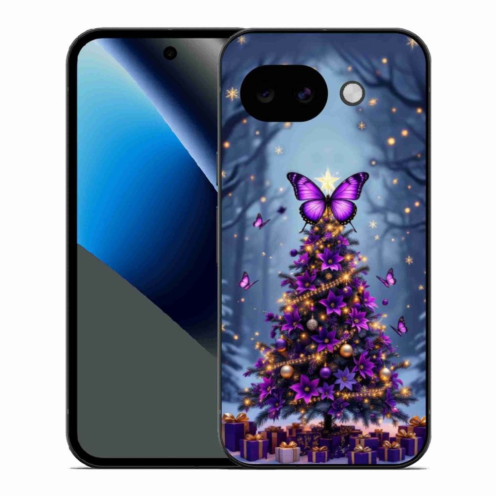 Gélový kryt mmCase na Google Pixel 10a - motýlí vianočný stromček