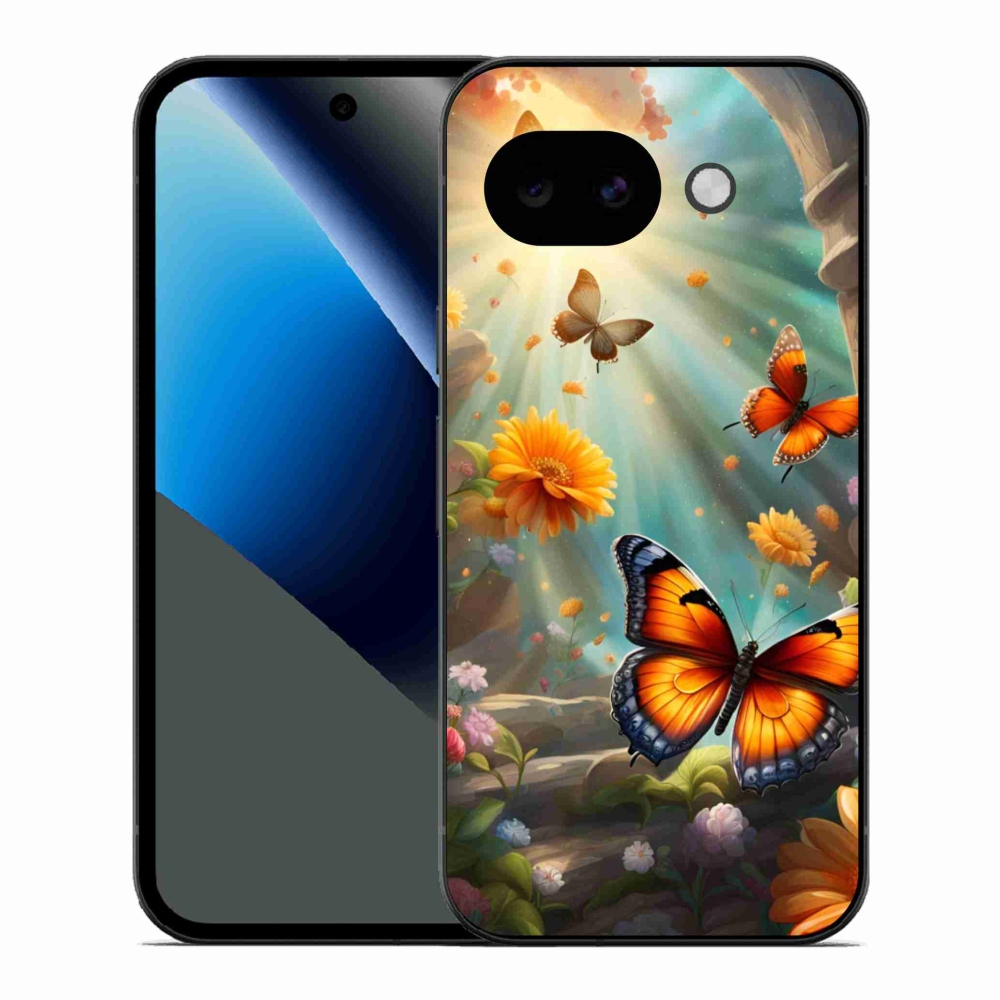 Gélový kryt mmCase na Google Pixel 10a - motýlia záhrada 2