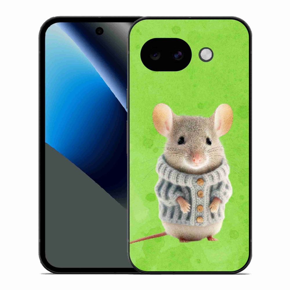 Gélový kryt mmCase na Google Pixel 10a - myška vo svetri