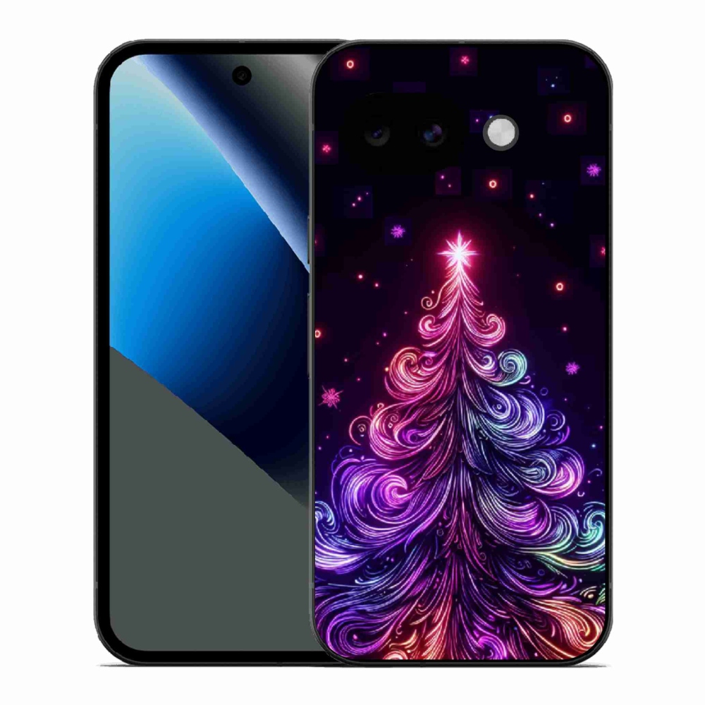 Gélový kryt mmCase na Google Pixel 10a - neónový vianočný stromček 1