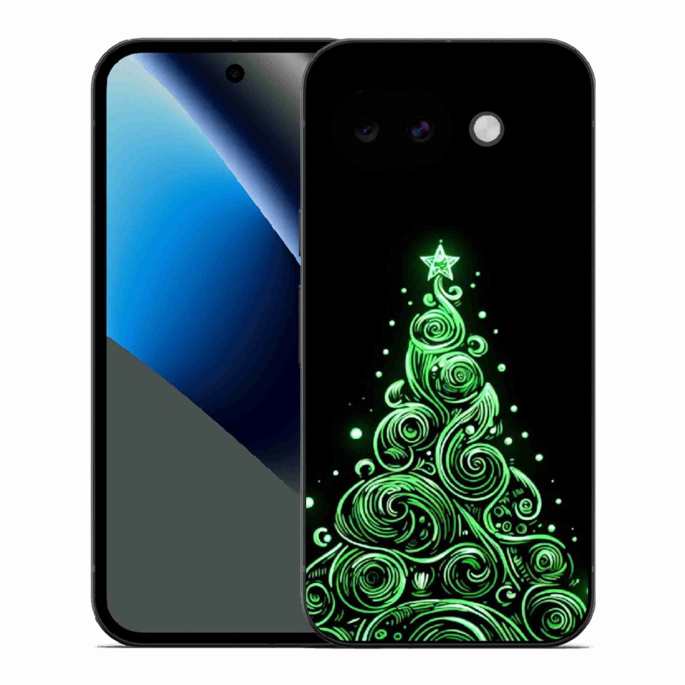 Gélový kryt mmCase na Google Pixel 10a - neónový vianočný stromček 3