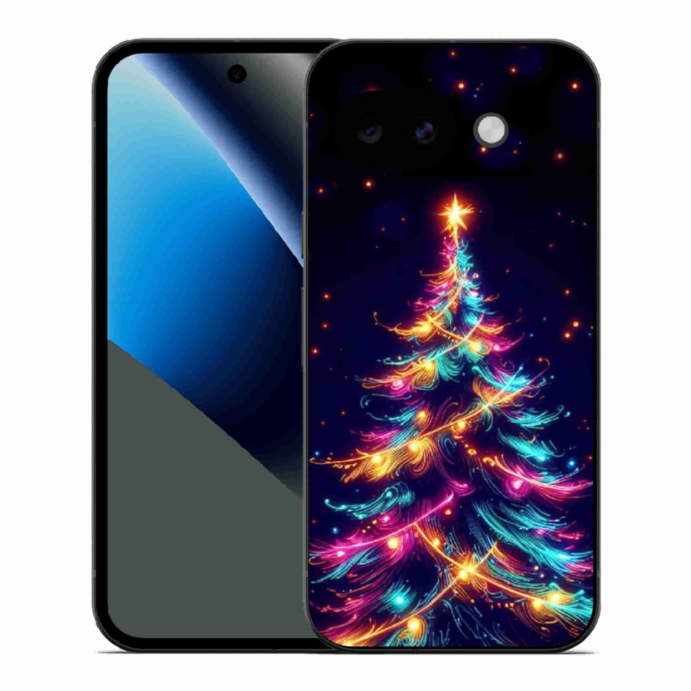 Gélový kryt mmCase na Google Pixel 10a - neónový vianočný stromček