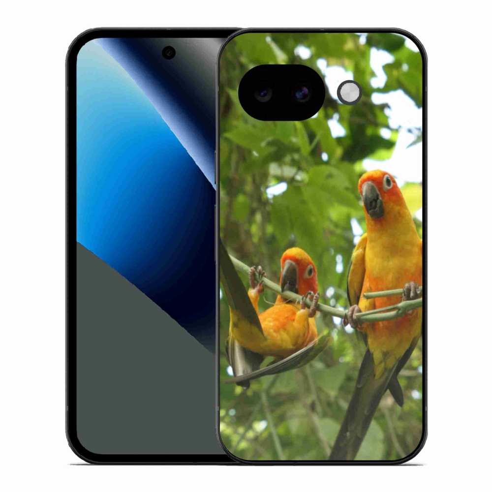 Gélový kryt mmCase na Google Pixel 10a - papagáje aratingy