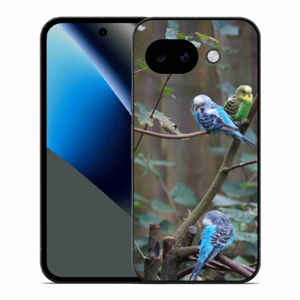 Gélový kryt mmCase na Google Pixel 10a - papagáje na vetve