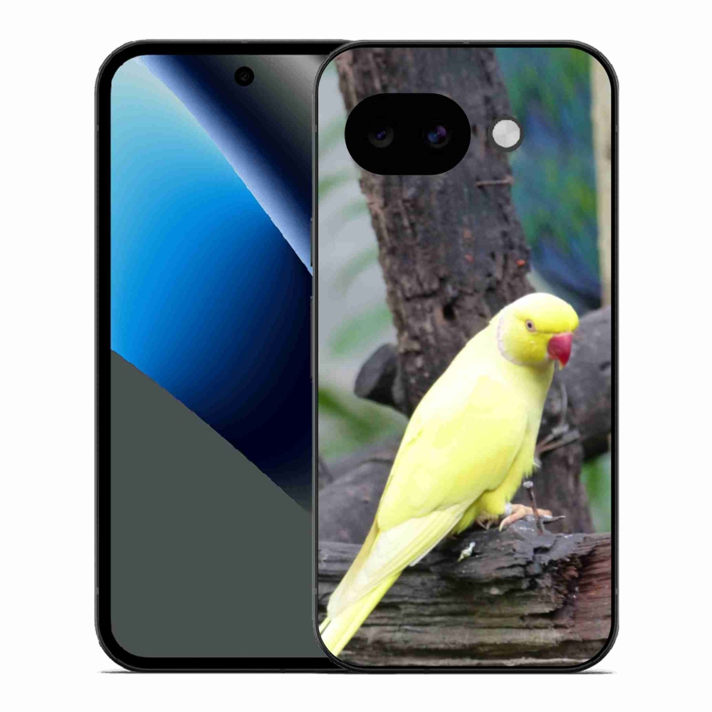 Gélový kryt mmCase na Google Pixel 10a - papagáj alexander žltý