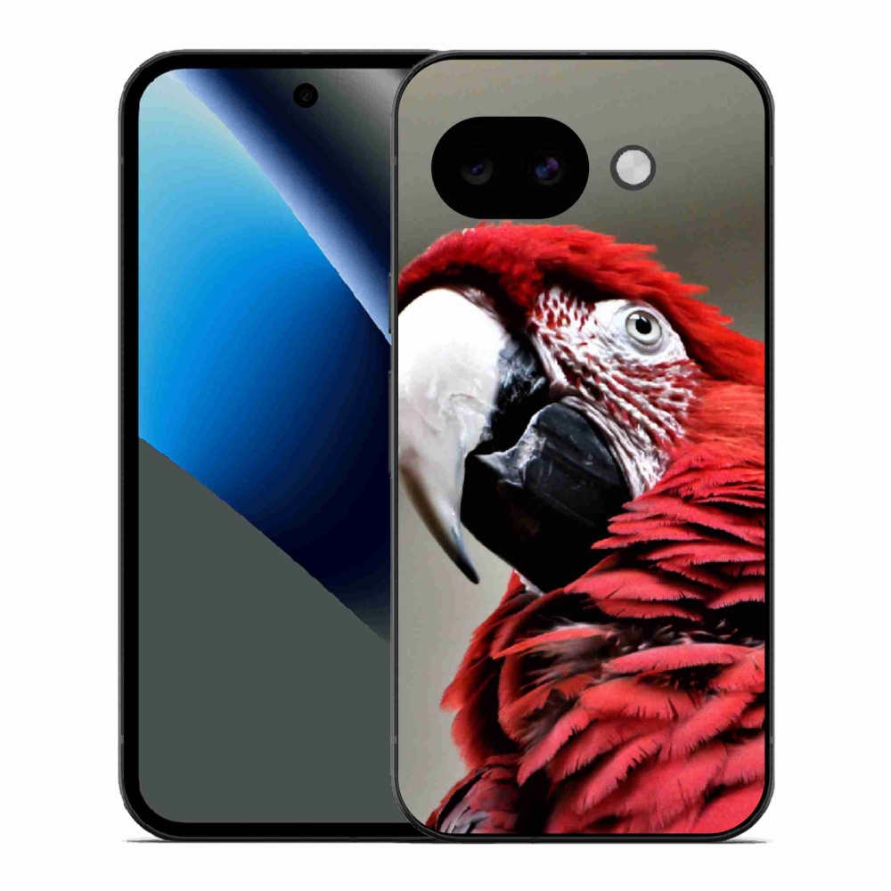 Gélový kryt mmCase na Google Pixel 10a - papagáj ara červený