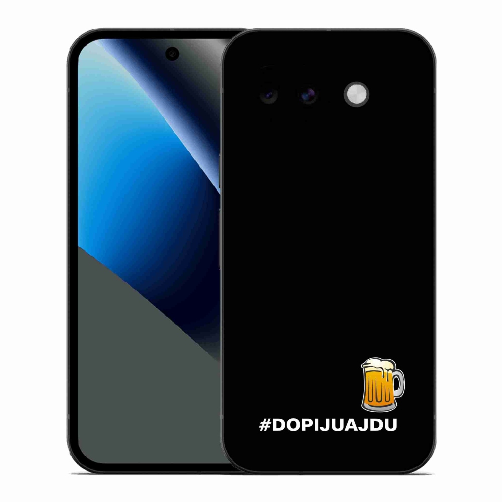 Gélový kryt mmCase na Google Pixel 10a - pivný motív 1 čierne pozadie