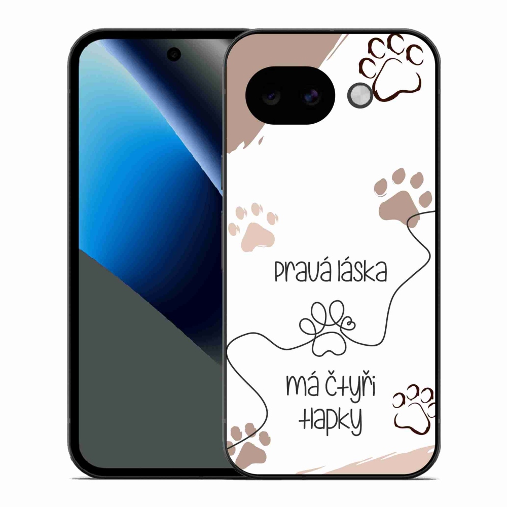 Gélový kryt mmCase na Google Pixel 10a - psí motív 1 biele pozadie